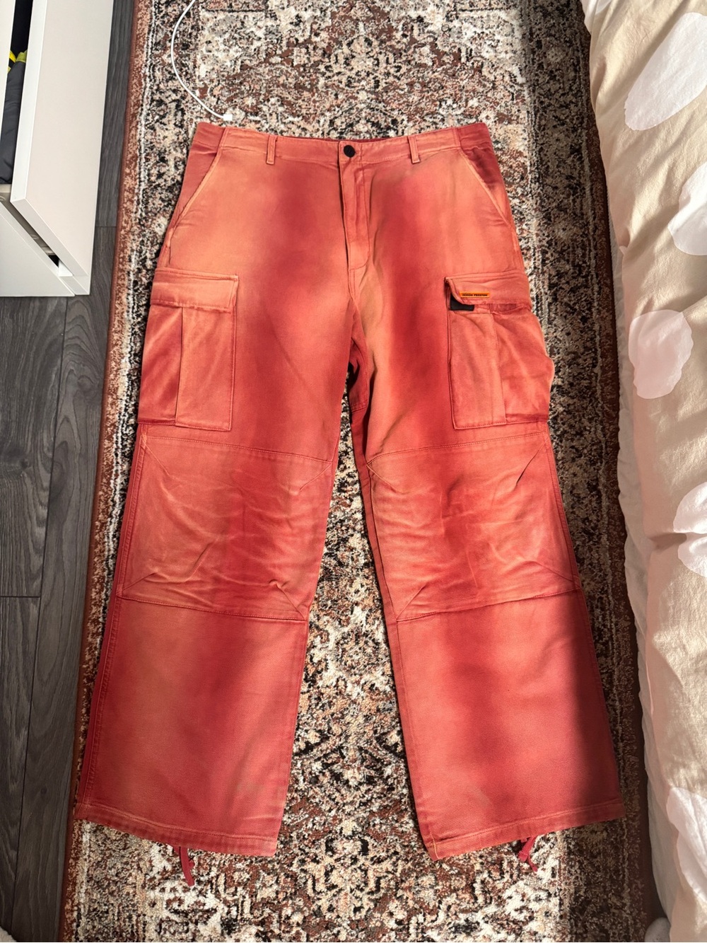 Heron Preston Terra Cotta Utility Cargo Pants